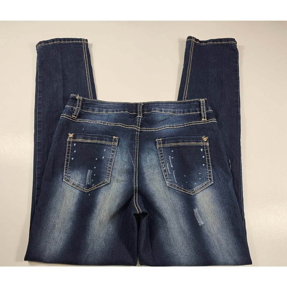Cato premium contemporary distressed ankle jeans mis rise size 10 - Picture 2 of 5